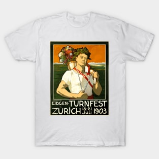 Vintage Poster: 1903 Eidgen Turnfest (Gymnastics Festival), Zurich, Switzerland T-Shirt